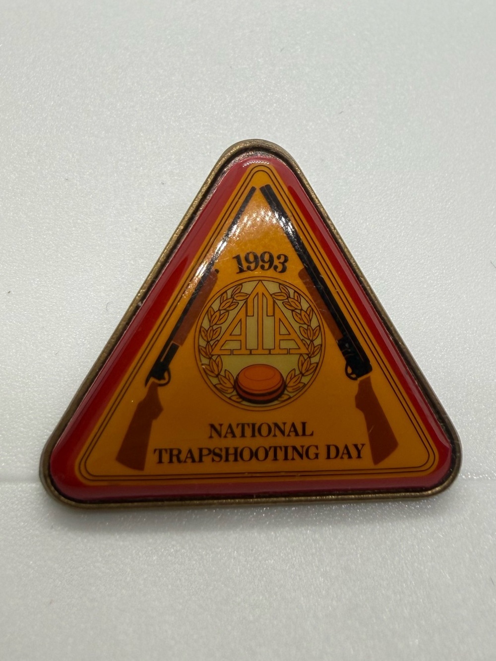 Vintage 1993 ATA National Trapshooting Day Triangle Pin
